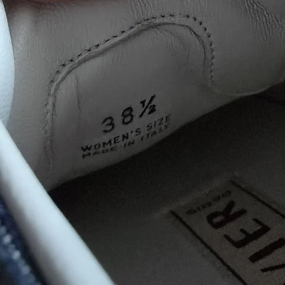 Roger Vivier Viv Crystal Buckle Skate Platform Sneakers Denim - Picture 6 of 7